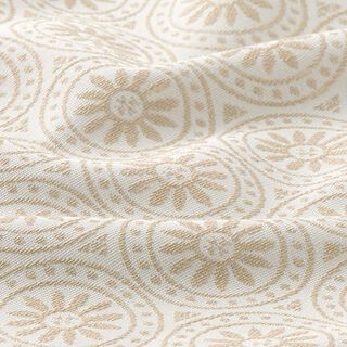 Outdoorstof Jacquard Cirkelvormige decoraties – anemoon/ecru, 