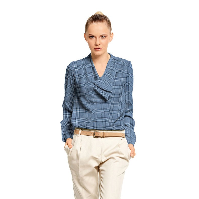 Viscosestof Glencheck – blauw, image number 8