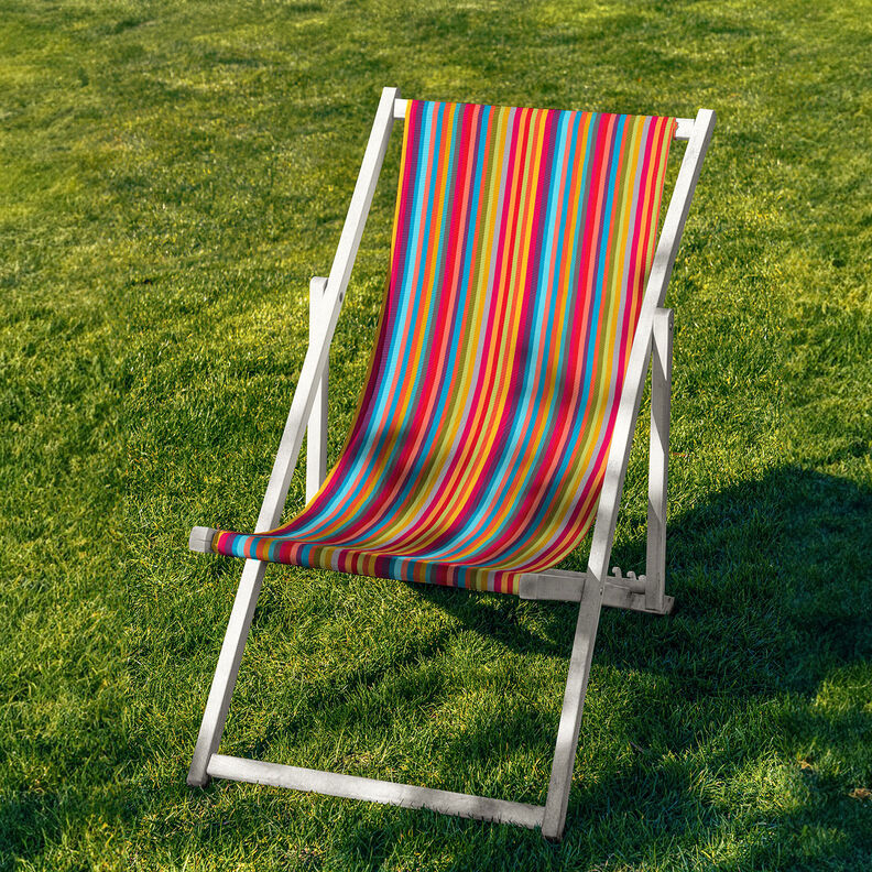 Outdoor Ligstoel stof Lengtestrepen 44 cm – intens roze/blauw,  image number 4