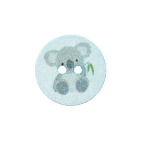 Polyester knoop 2-gats Recycling Koala [Ø18 mm] – babyblauw, 