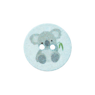 Polyester knoop 2-gats Recycling Koala [Ø18 mm] – babyblauw, 