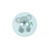 Polyester knoop 2-gats Recycling Koala [Ø18 mm] – babyblauw,  thumbnail number 1