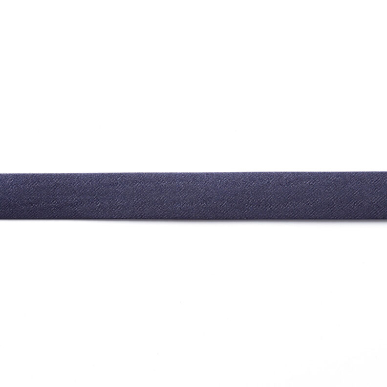 Biasband Satijn [20 mm] – marineblauw,  image number 1