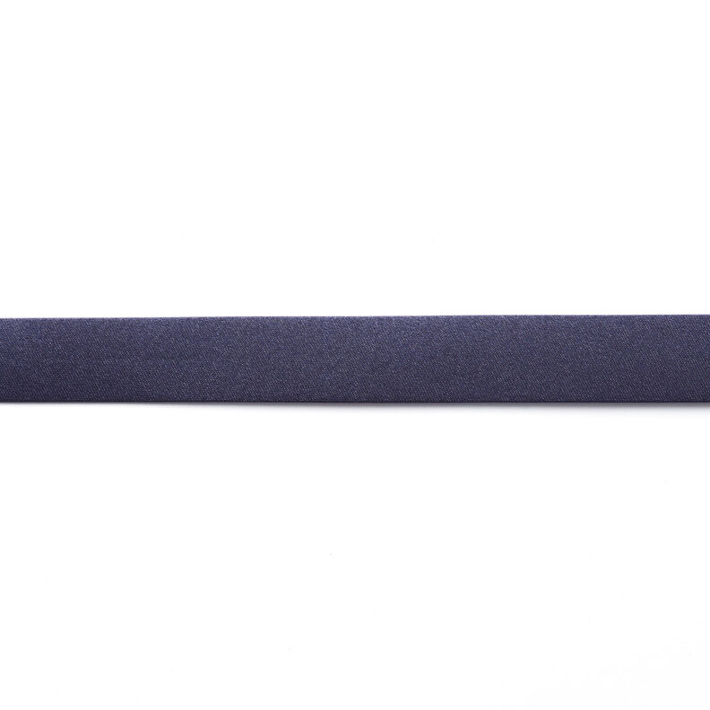 Biasband Satijn [20 mm] – marineblauw,  image number 1