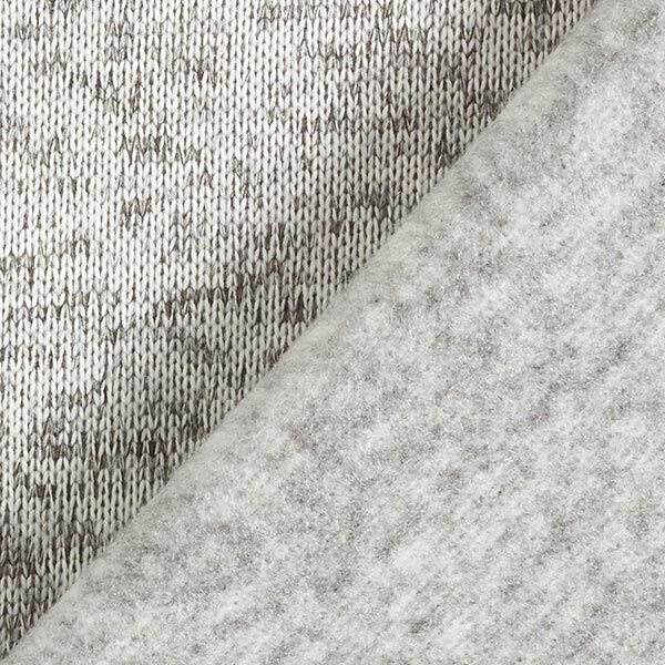 Fleece gebreid – wit/grijs,  image number 3