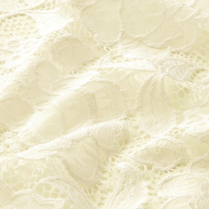 Elastisch kant Bloemen en bladeren – ecru, image number 3