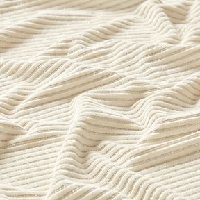 Nicky stof Glitterstrepen – lichtbeige/zilver metallic, 