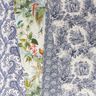Katoenen stof Cretonne bloemige mandala – wit/nachtblauw,  thumbnail number 5