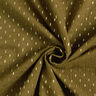 Mousseline/dubbel gehaakte stoffen Foliedruk Vakjes – donkerolijf/goud,  thumbnail number 4