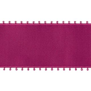 Satijnband picotrand - bordeauxrood, 