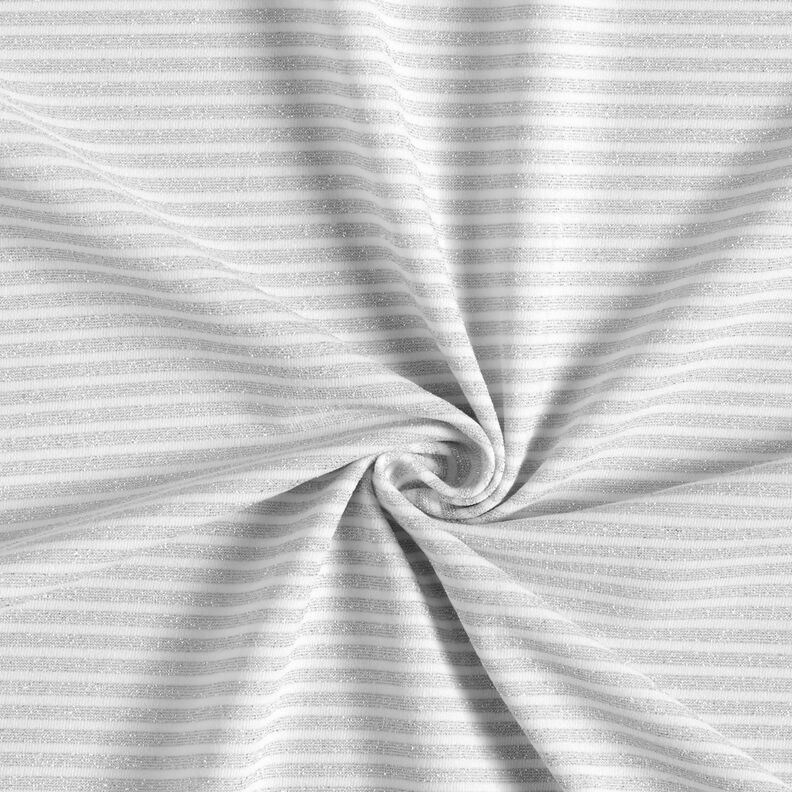 Jersey smalle glitterstrepen – wit/zilver metallic, image number 4