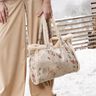 Stretchvelours met Sherpa-achterkant en delicate bloemen | Katia Fabrics – natuur,  thumbnail number 7