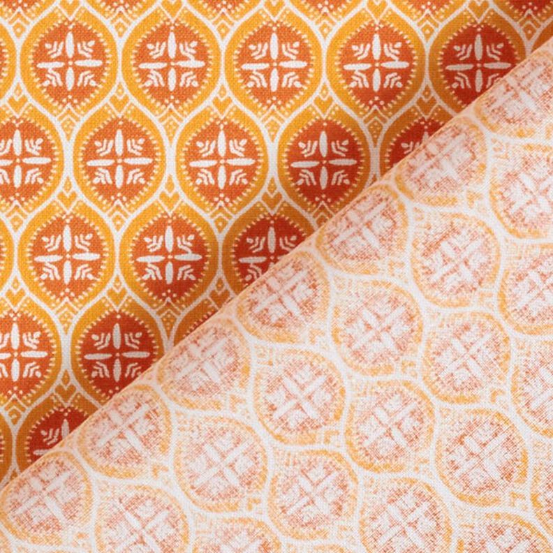 Katoen cretonne Tegel ornamenten – oranje,  image number 4