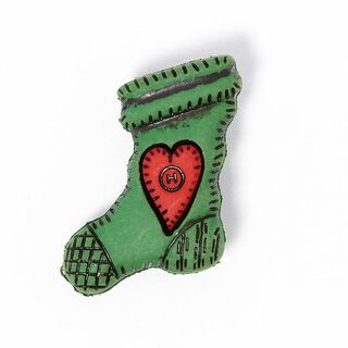 Kerstknoop kerstsok - groen, 