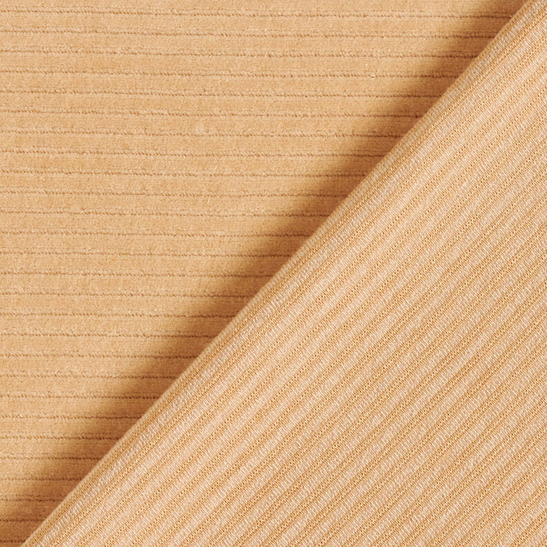 Brede rib Jersey Dwarse ribbels – beige, image number 3