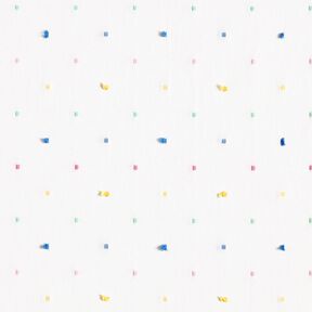 Popeline Kleurrijke confetti – wit, 