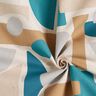 Decostof Half panama abstracte vormen – natuur/petroleum,  thumbnail number 3