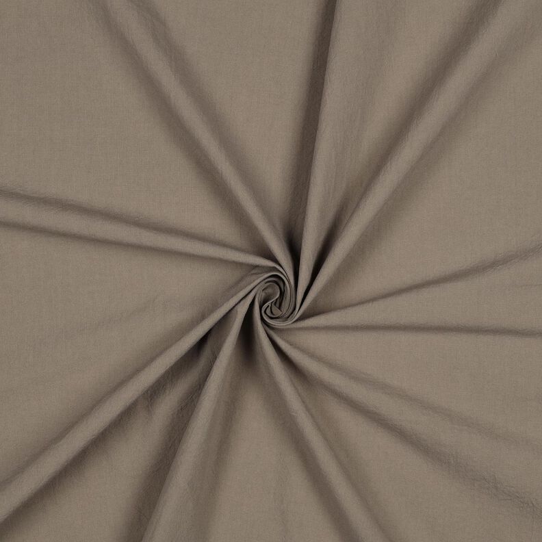 Katoenen stof Krinkel voorgewassen – donkertaupe,  image number 1
