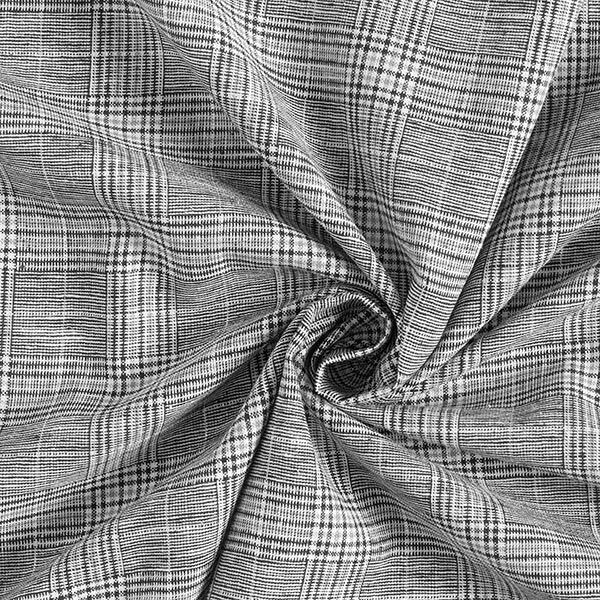 Pakstof ruit metallicgaren – zwart/wit, image number 4