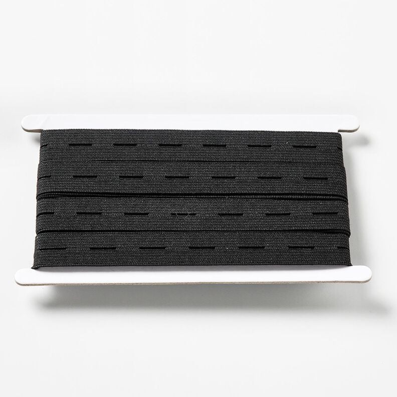 Knoopsgat-elastiek [3 m | 20 mm] – zwart,  image number 1