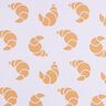 French Terry sommersweat Grote croissants – pastellila,  thumbnail number 1