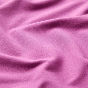Licht katoenen sweatstof effen – roodlila, 