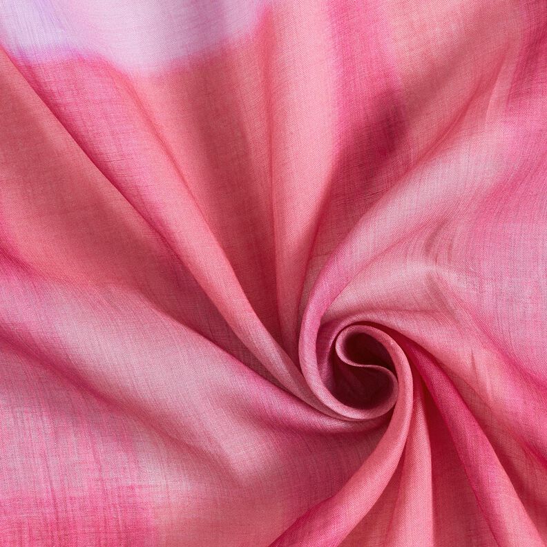 Ramie chiffon batik ruit – intens roze,  image number 4