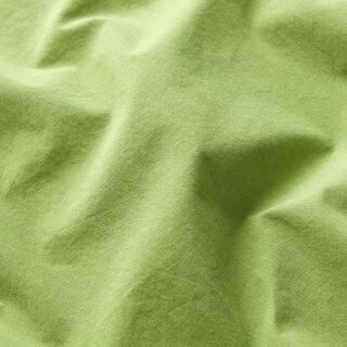Stone washed popeline effen | Fibre Mood – appelgroen, 