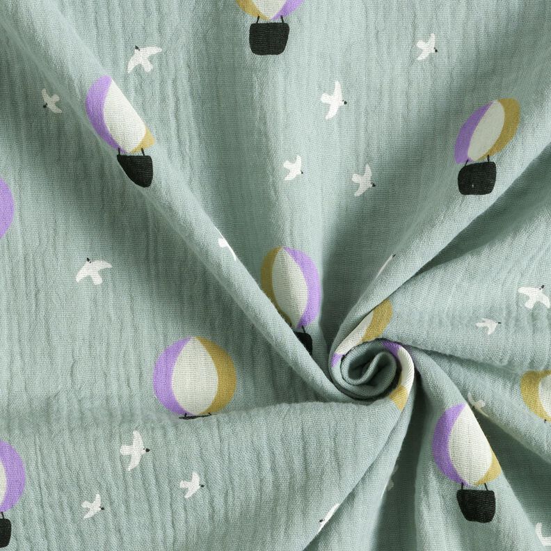 Mousseline/dubbel gehaakte stoffen Heteluchtballons | Poppy Fabrics – riet,  image number 3