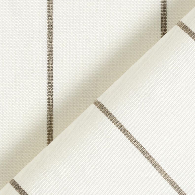 Outdoorstof Canvas Fijne strepen – wit/lichtgrijs,  image number 4