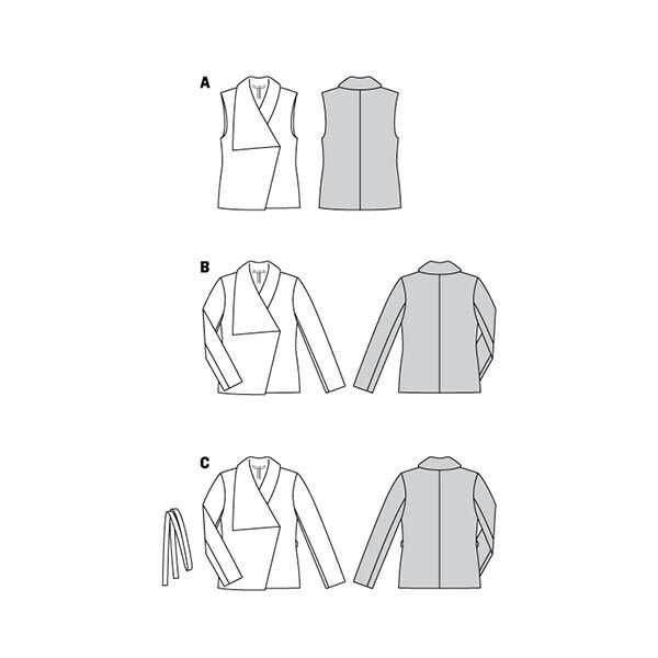 Jas | Vest , Burda 6156 | 34-44, image number 11