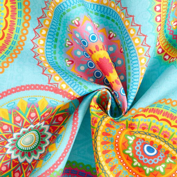 Outdoorstof Canvas Mandalas – turkoois,  image number 4