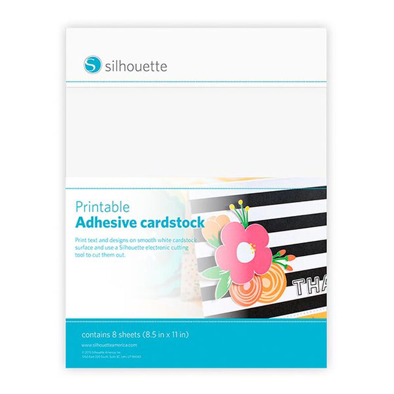 Silhouette Cardstock zelfklevend Bedrukbaar [ 21,5 x 27,9 cm|8 Stuk],  image number 1