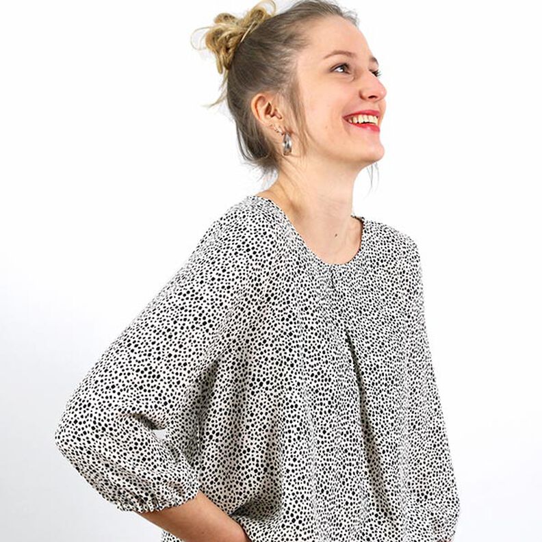 FRAU SUKI - Instapblouse met plooien, Studio Schnittreif | XS - XXL,  image number 4