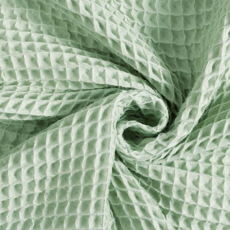 Wafelpiqué grote honingraten – licht mint,  image number 3