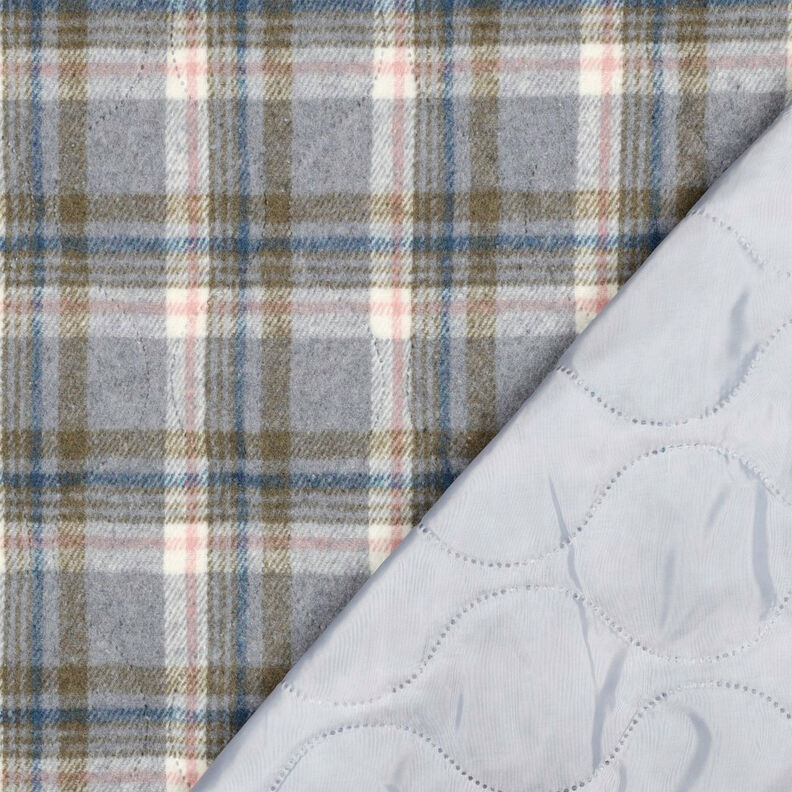 Doorgestikte stof Flanel Ruit | Poppy Fabrics – grijs, image number 4