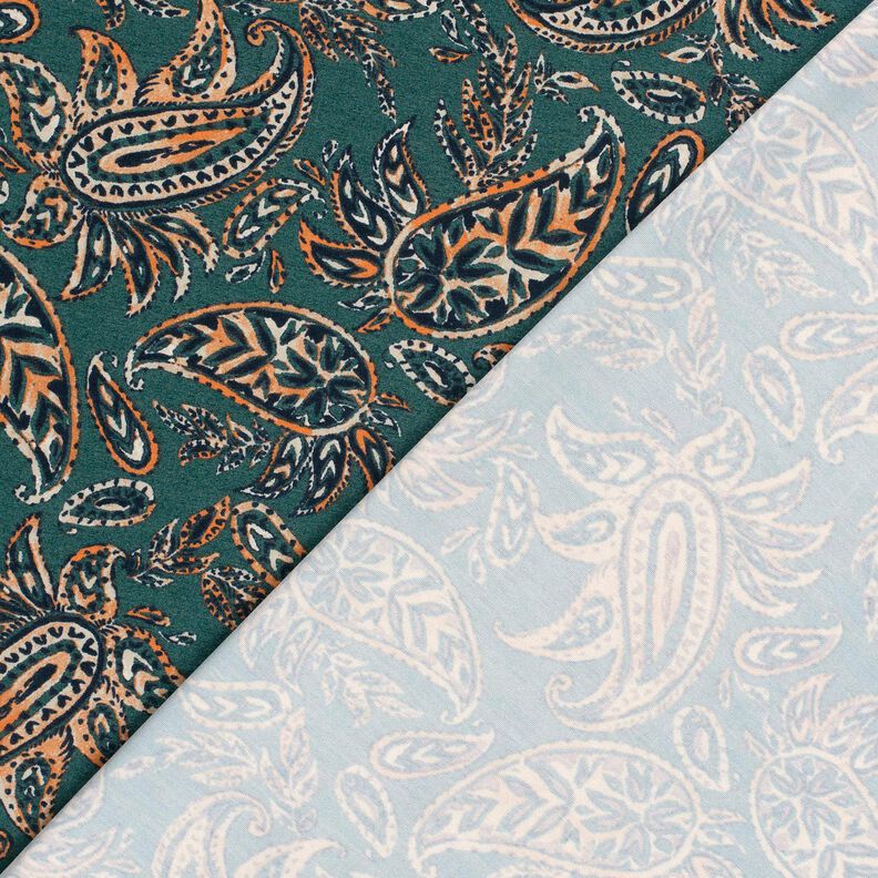 Romaniet jersey Paisley – blauwe spar/perzik sinaasappel, image number 4