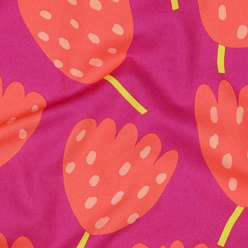 Katoenpopeline Tulips | Nerida Hansen – purper/koraal,  image number 2