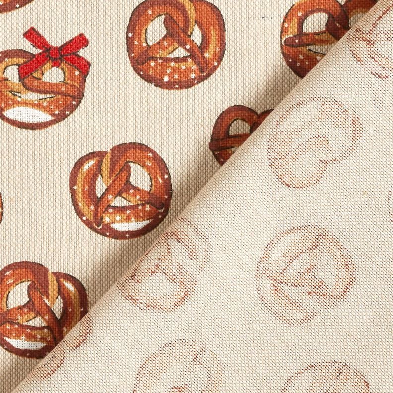 Decostof Half panama pretzels – bruin/natuur,  image number 4