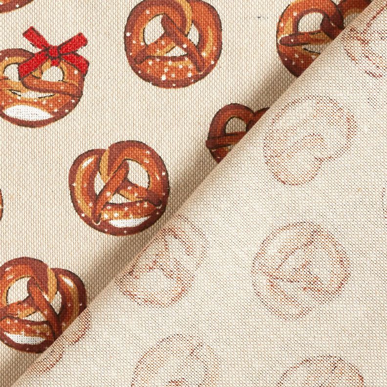 Decostof Half panama pretzels – bruin/natuur, image number 4
