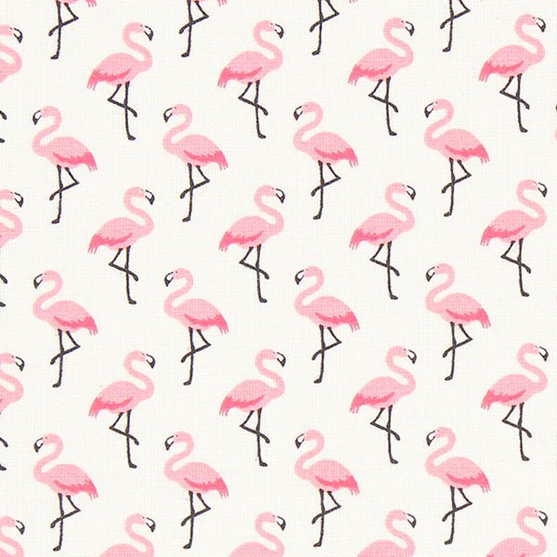 Gecoate katoen flamingo – ecru,  image number 1