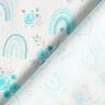 Katoenpopeline Rozen en regenbogen &ndash; wit/licht turkoois,  thumbnail number 4