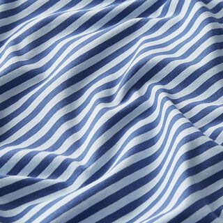 Katoenjersey smalle strepen – jeansblauw/lichtblauw, 
