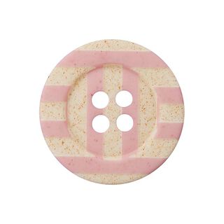 Gestreepte knoop 4-gats  – roze/perzik, 
