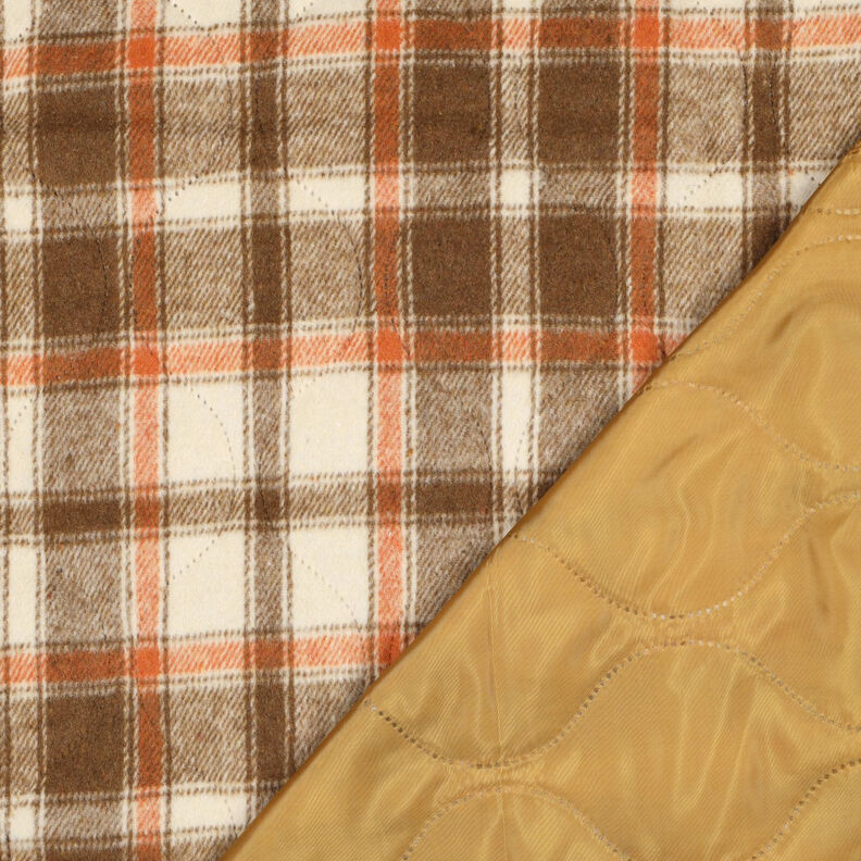 Doorgestikte stof Flanel Ruit | Poppy Fabrics – beige, image number 5