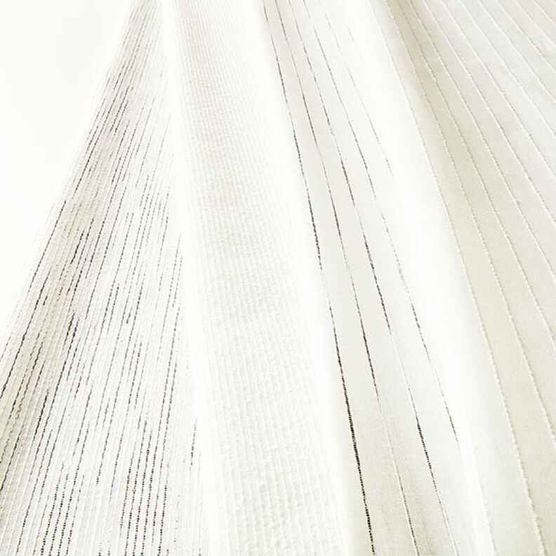 Gordijnstof strepen effectgaren 300 cm – wit,  image number 4