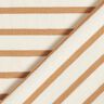 Katoenjersey smalle en brede strepen – creme/kaneel,  thumbnail number 4
