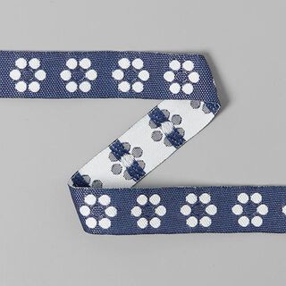 Webband bloem 16 mm) 3 – blauw, 