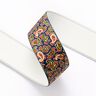Elastiek paisley [ 3,5 cm ] – marineblauw/groen,  thumbnail number 2