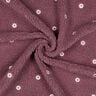 Teddy pluche Geborduurde bloempjes | Poppy Fabrics – donker oudroze,  thumbnail number 3